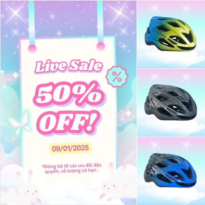 🔥 BÙNG NỔ LIVESTREAM: SĂN NÓN BẢO HIỂM XE ĐẠP FORNIX NX3 VỚI GIÁ CỰC SỐC!