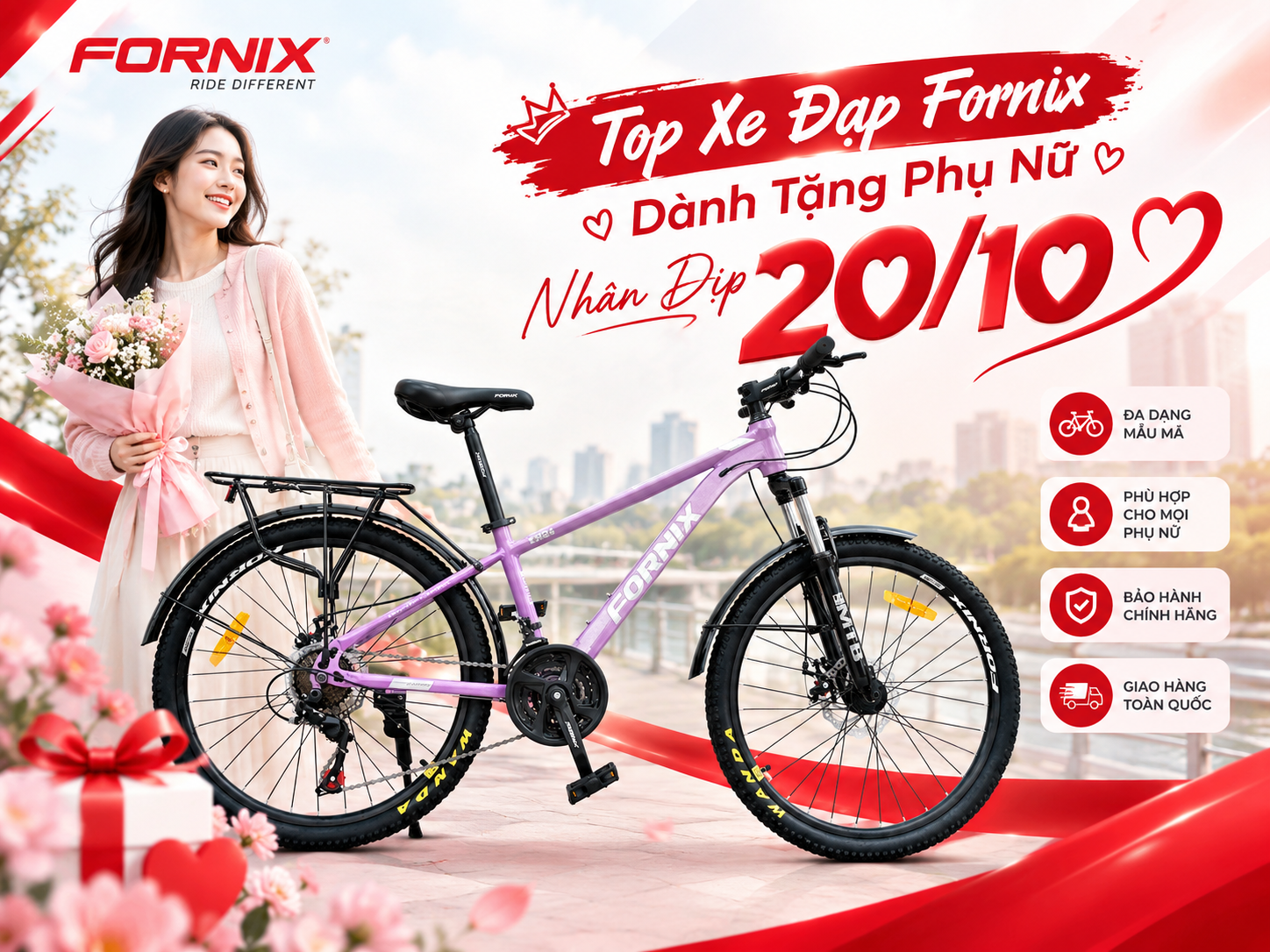 Top Xe Đạp Fornix Dành Tặng Phụ Nữ Nhân Dịp 20/10