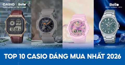 Top 10 Đồng Hồ Casio Đáng Mua Nhất 2026 Theo Đánh Giá Từ Bello