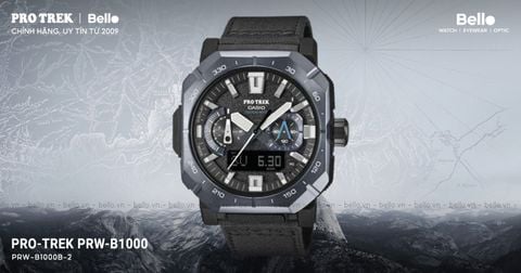 Pro Trek PRW-B1000B-2 – High-End Analog-Digital, Dual Time Correction, Cảm Hứng Yosemite