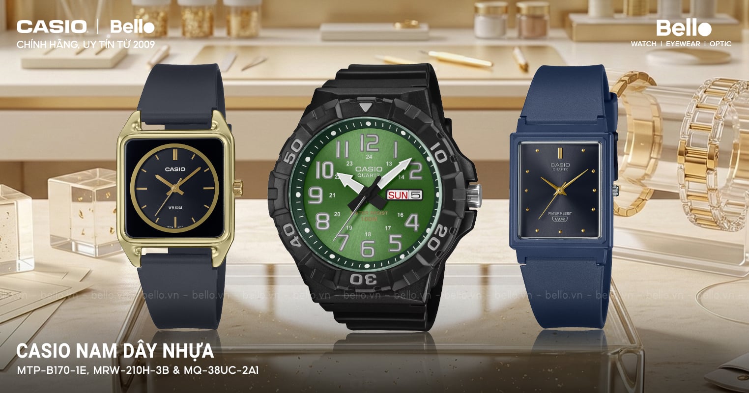 Casio Nam Dây Nhựa – Bello HN & TP.HCM