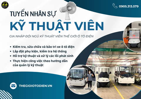 TUYỂN DỤNG KỸ THUẬT VIÊN SỬA CHỮA & BẢO TRÌ Ô TÔ ĐIỆN