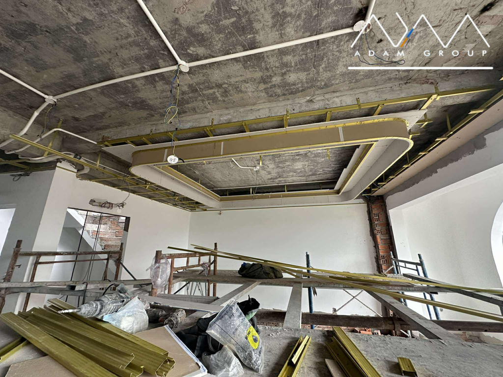 CẬP NHẬT TIẾN ĐỘ - LẮP KHUNG VÀ ĐÓNG TRẦN THẠCH CAO