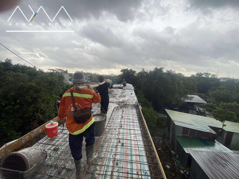 CẬP NHẬT TIẾN ĐỘ CÔNG TRÌNH TẠI QUẬN 9 - SẮT SÀN TẦNG MÁI VÀ ĐỔ BÊ TÔNG