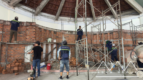 CẬP NHẬT TIẾN ĐỘ CÔNG TRÌNH NHÀ THỜ HÓC MÔN