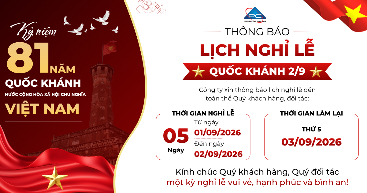 Thông báo lịch nghỉ lễ Quốc khánh 2/9/2026