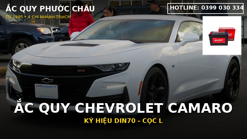 Ắc quy xe Chevrolet Camaro thông số và giá — mã DIN70L
