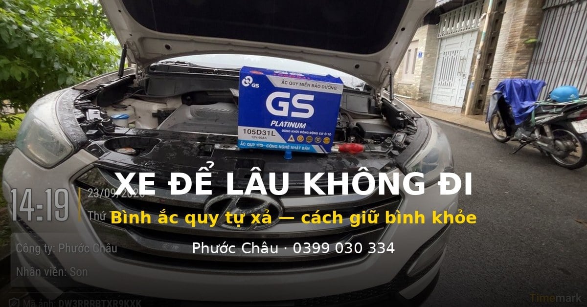 Xe để lâu không đi có sao không? Bình ắc quy tự xả và cách xử lý