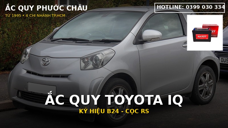 Xe Toyota iQ dùng bình ắc quy gì? Mã 46B24RS (cọc RS)
