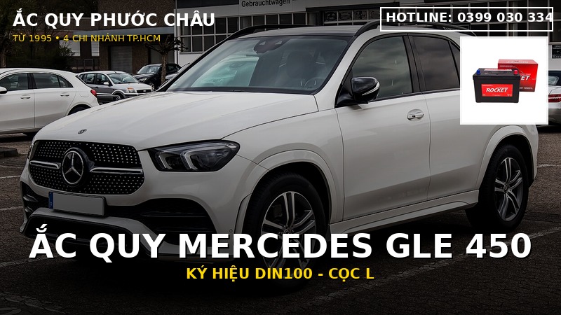 Xe Mercedes GLE 450 dùng bình ắc quy gì? Mã AGM 95 (DIN100), giá 2026