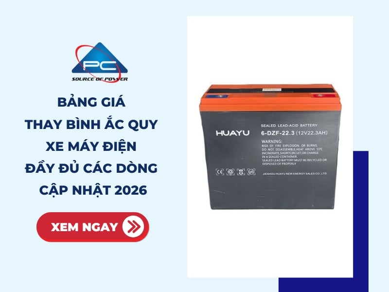Ắc Quy Xe Máy Điện Chính Hãng – Bền, Hiệu Suất Cao