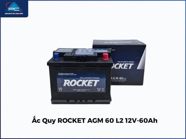 ắc quy rocket agm 60 l2 12v-60ah