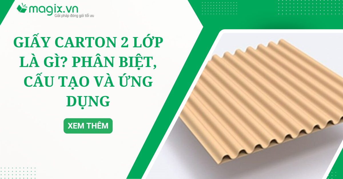 Giấy carton 2 lớp là gì? Phân biệt, cấu tạo và ứng dụng