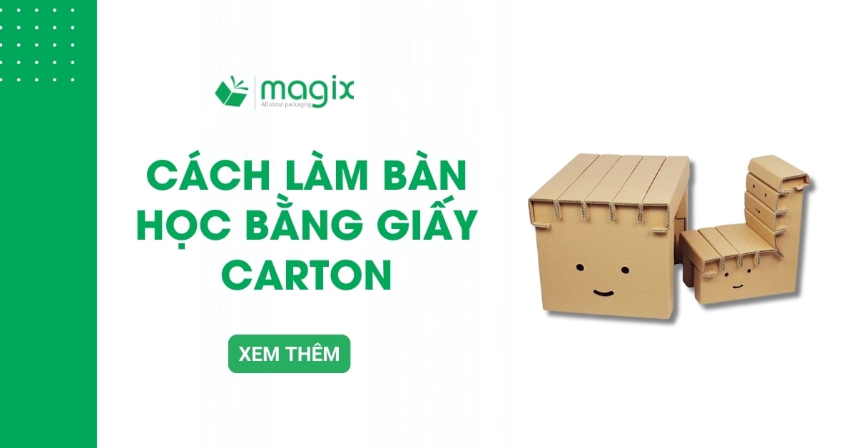 Cách làm bàn học bằng giấy carton đơn giản nhất