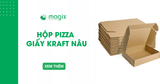 Hộp pizza giấy kraft nâu: An toàn, chống dầu và giữ nhiệt tốt