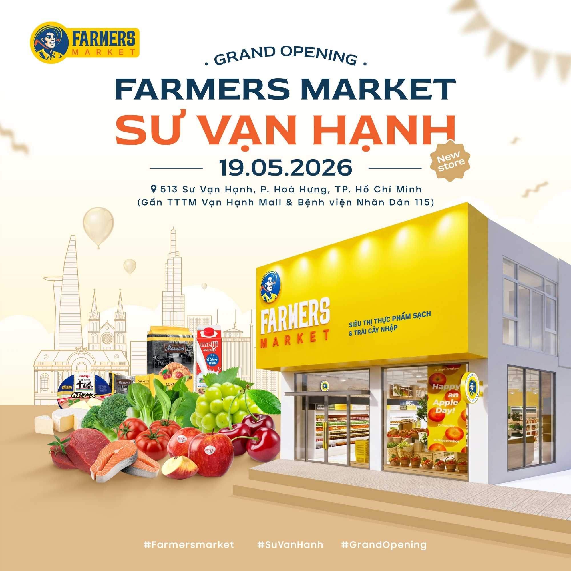 Farmers Market Quận 10 Khai Trương – Hàng Ngàn Ưu Đãi Giá Chỉ Từ 9K
