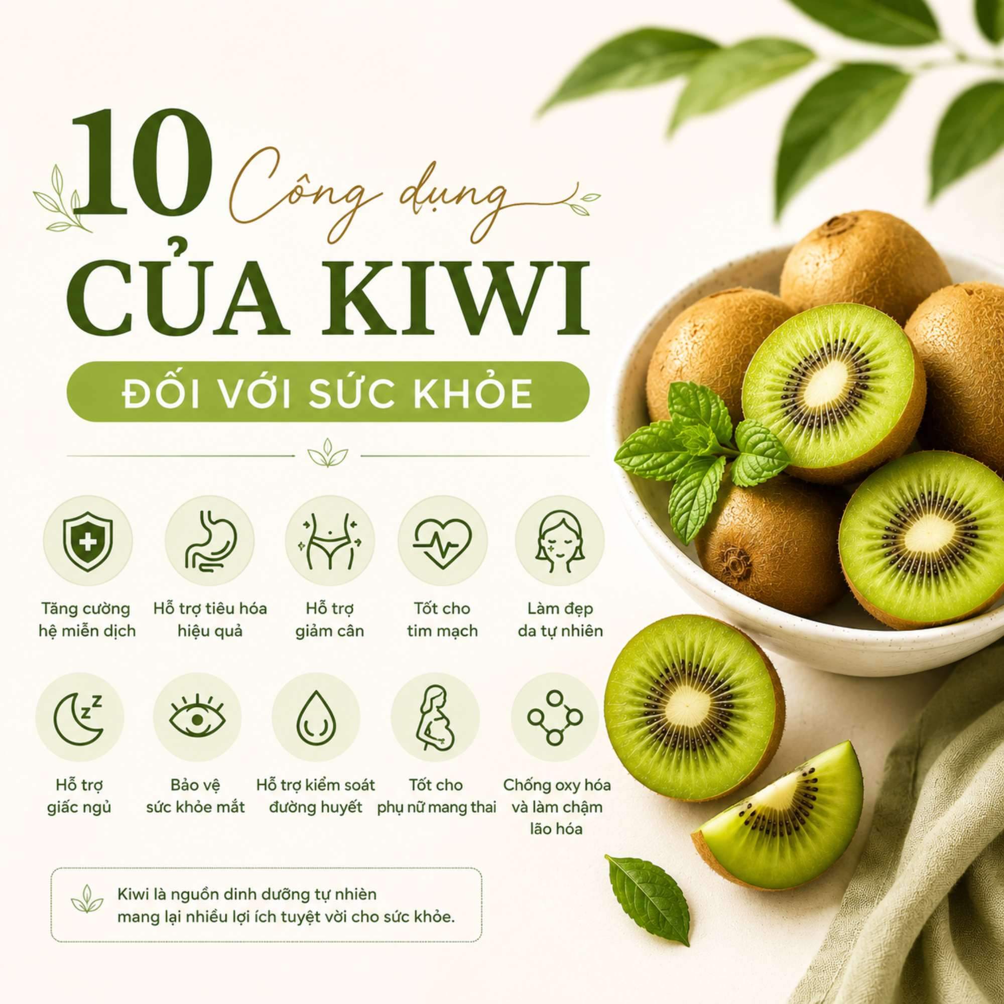 10 Công Dụng Của Kiwi Đối Với Sức Khỏe Mà Bạn Không Nên Bỏ Qua