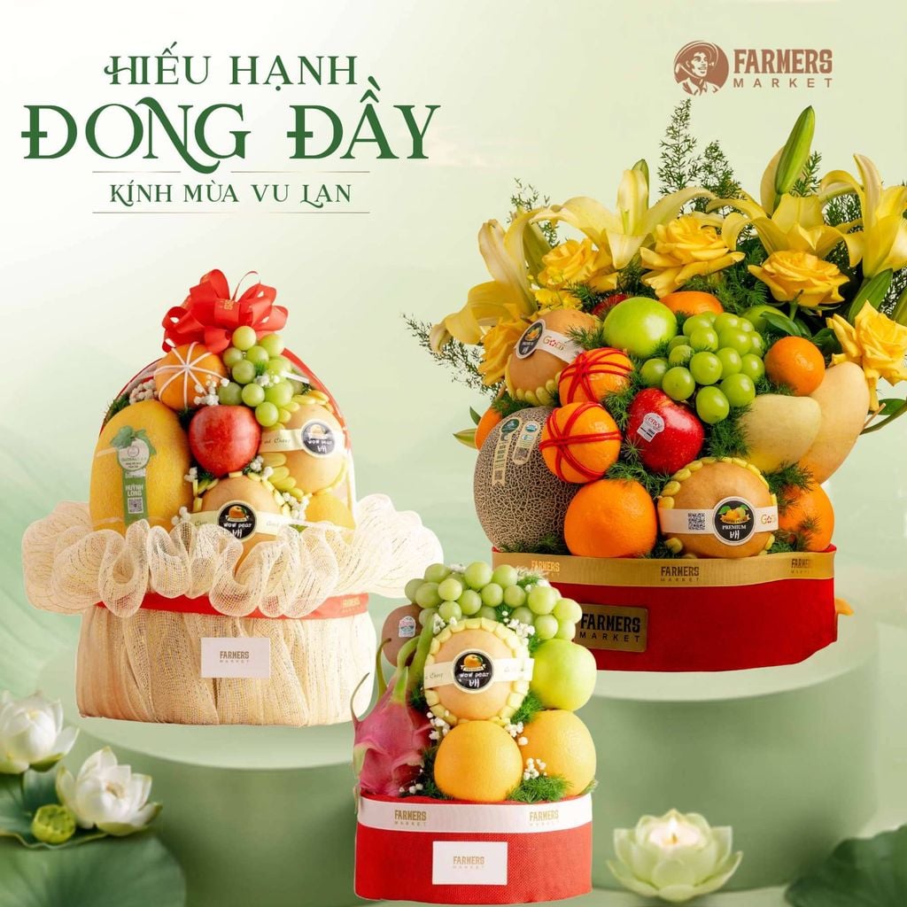 Vu Lan trọn nghĩa – Gửi lòng hiếu kính qua những mâm cúng và giỏ quà chỉn chu từ Farmers Market
