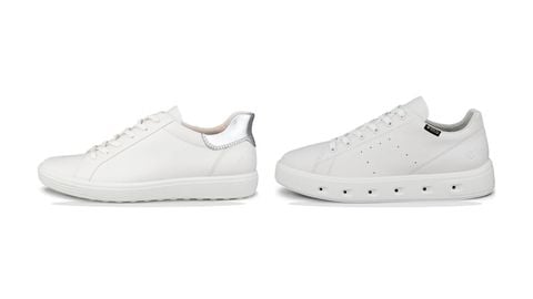 Hai mẫu sneaker ECCO màu trắng cho văn phòng linh hoạt