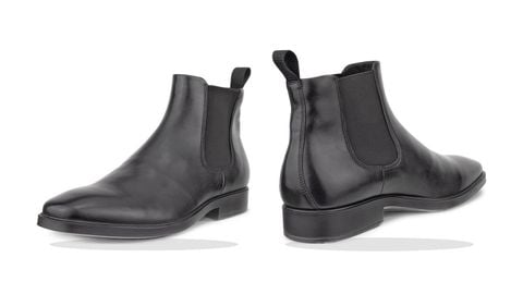 Chelsea boot da đen nhìn từ mặt bên và phía sau
