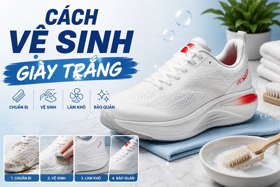 Cách Vệ Sinh Giày Trắng Sạch Đúng Cách, Hạn Chế Ố Vàng