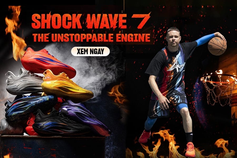 Shockwave 7 - Giày Bóng Rổ ANTA Bám Sân, Êm, Ổn Định Cho Mọi Trận Đấu