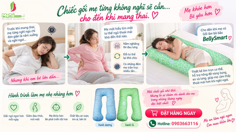 Gối Ôm Bà Bầu BellySmart - Đồng Hành Cùng Mẹ Trong Những Giấc Ngủ Thai Kỳ