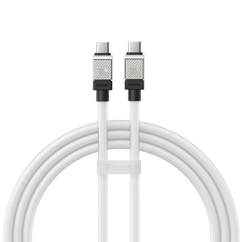 Cáp sạc nhanh C to C Baseus CoolPlay Series Fast Charging Cable Type-C to Type-C 100W 1m White Cáp sạc nhanh C to C Baseus CoolPlay Series Fast Charging Cable Type-C to Type-C 100W 1m White