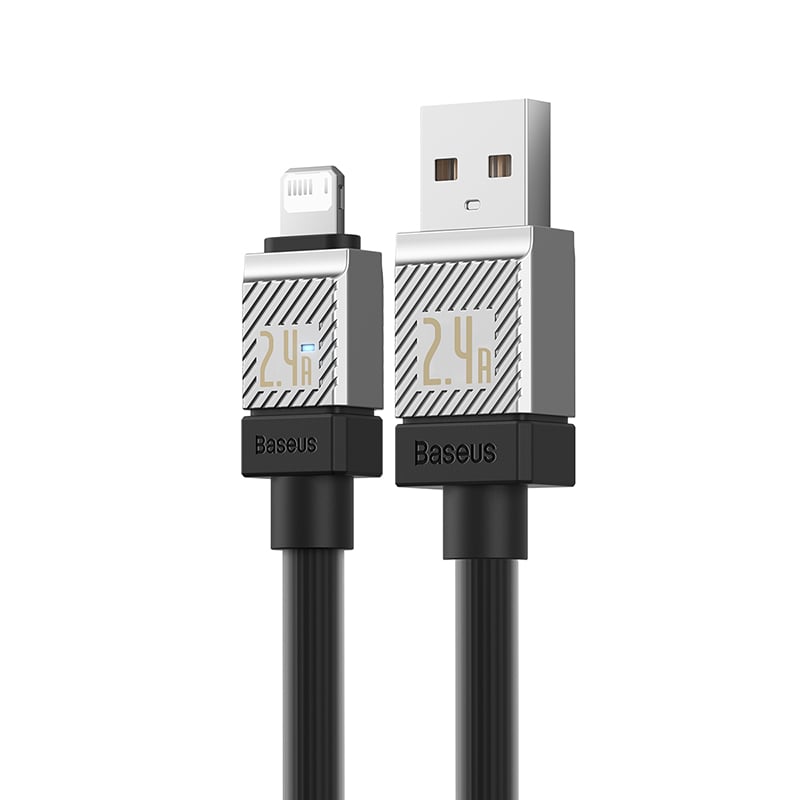Cáp sạc Lightning cho iPhone Baseus CoolPlay Series Fast Charging Cable USB to iP 2.4A 2m Black Cáp sạc Lightning cho iPhone Baseus CoolPlay Series Fast Charging Cable USB to iP 2.4A 2m Black