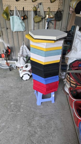 Combo 10 Tấm Tiêu Âm Vải Nỉ Hình Lục Giác Có Keo Dán