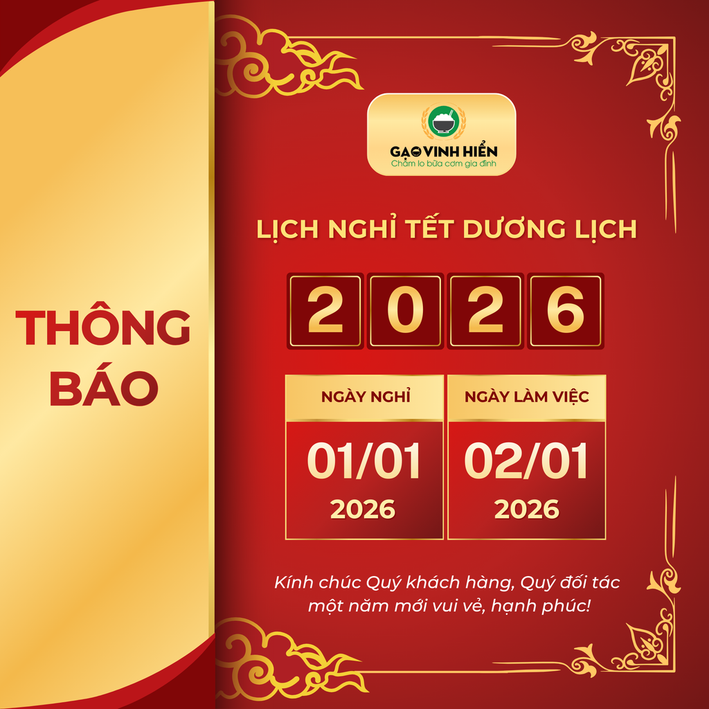 THÔNG BÁO LỊCH NGHỈ TẾT DƯƠNG LỊCH 2026