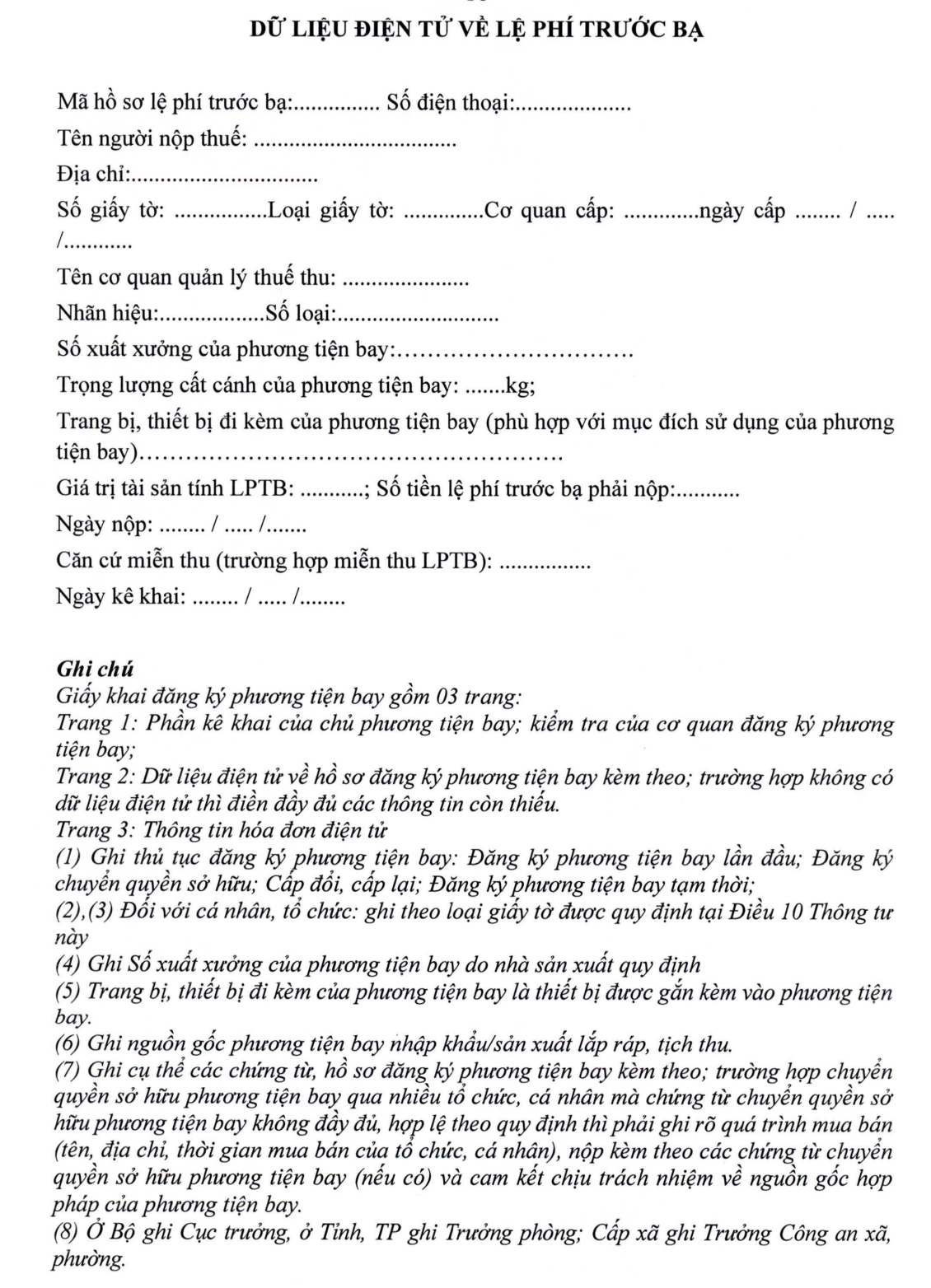 lệ phí trước bạ