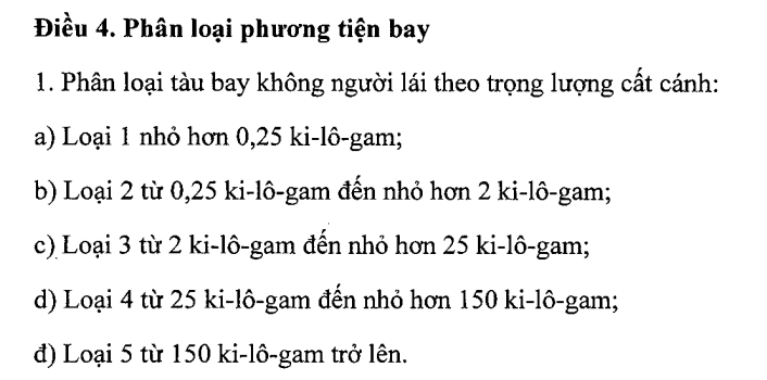Phân loại phương tiện bay