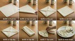 Hướng dẫn chi tiết cách gấp khăn ăn hình con bướm