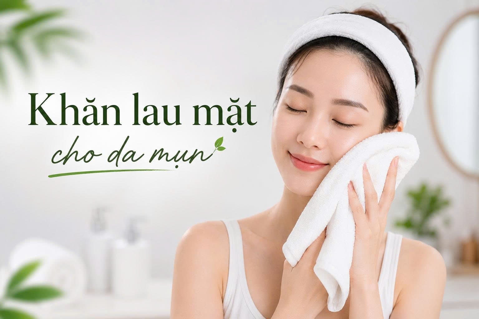 Khăn lau mặt cho da mụn: Cách sử dụng, tiêu chí chọn khăn