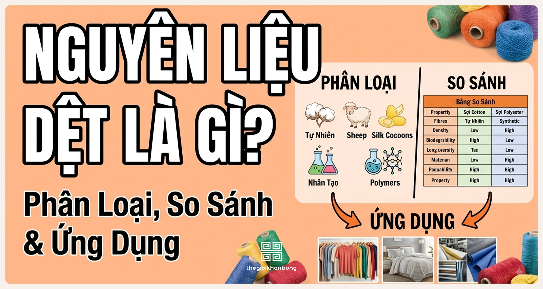 Nguyên liệu dệt là gì? Phân loại, so sánh và ứng dụng