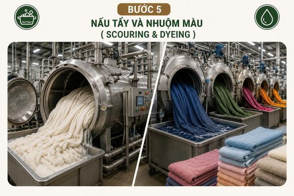 quy trình sản xuất khăn bông