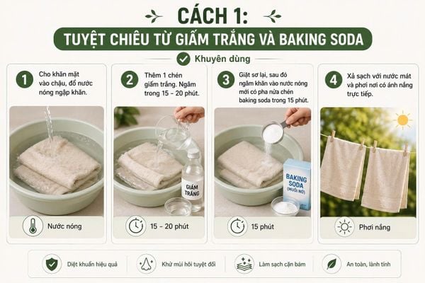 khăn mặt bị nhớt