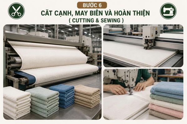 quy trình sản xuất khăn bông