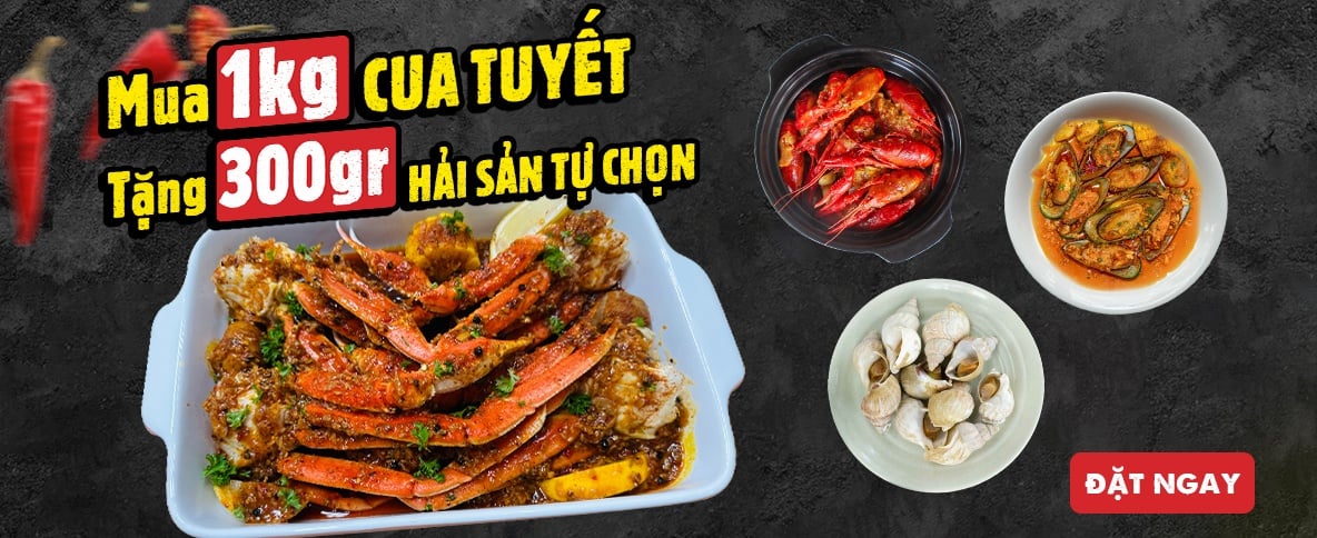 MUA 1KG CUA TUYẾT - TẶNG 300GR HẢI SẢN TỰ CHỌN