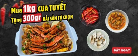 MUA 1KG CUA TUYẾT - TẶNG 300GR HẢI SẢN TỰ CHỌN