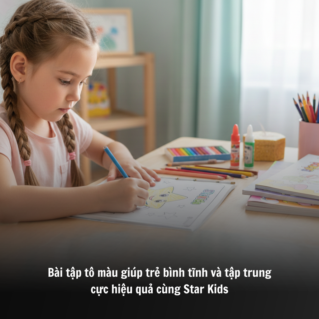 3 Bài Tập Tô Màu Giúp Trẻ Tập Trung Cùng Bộ Star Kids