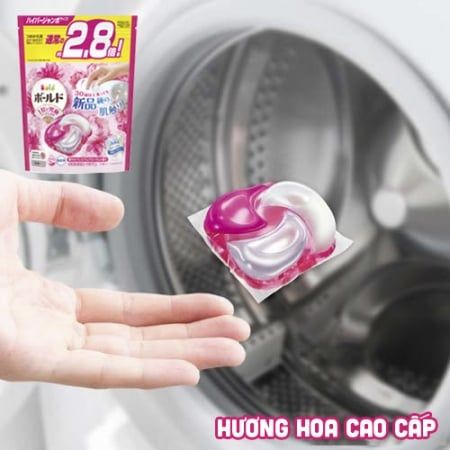 Viên giặt 4in1 Gelball 31 viên hương hoa hồng
