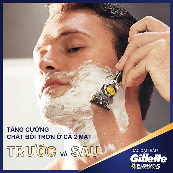 Dao Cạo Râu Gillette Nhật Bản (Cán+ 6 Lưỡi + Pin) 4987176032546