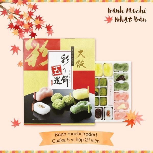Bánh Mochi IRODORI 5 vị cao cấp Nhật Bản 415g