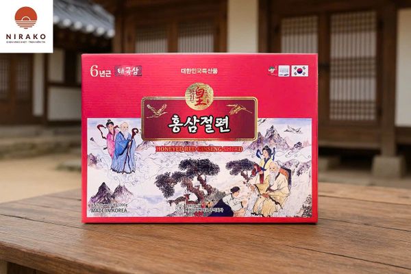 Hồng Sâm Thái Lát Tẩm Mật Ong HG Bio Honeyed Red Ginseng Sliced Hàn Quốc 200gr