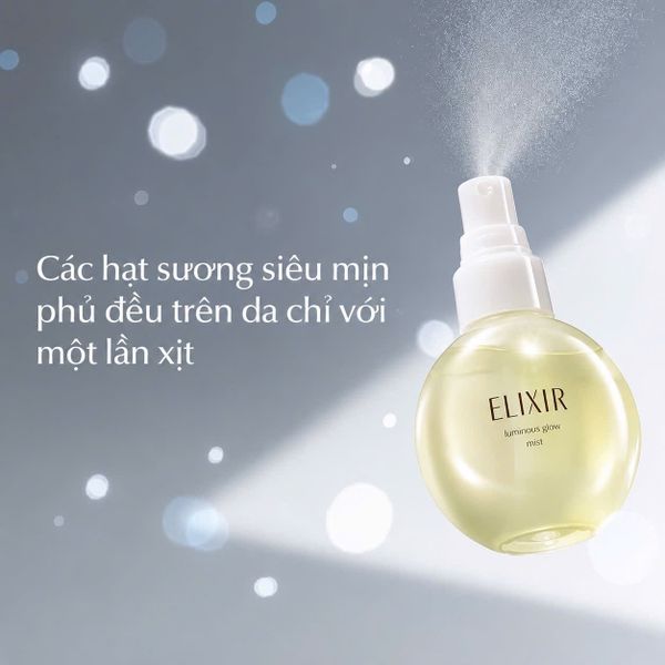 Xịt khoáng cao cấp Shiseido Elixir Luminous Glow Mist Nhật Bản (80ml)