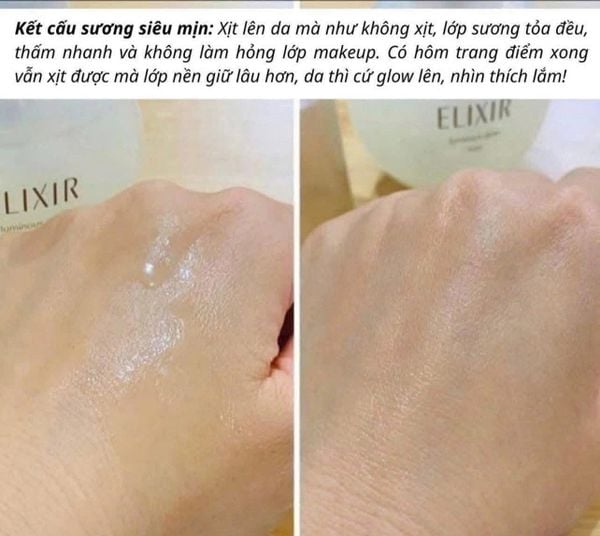 Xịt khoáng cao cấp Shiseido Elixir Luminous Glow Mist Nhật Bản (80ml)