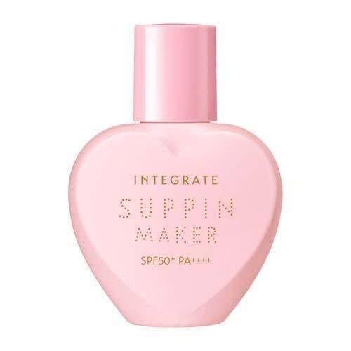 Kem nền chống nắng Integrate Suppin Maker Tone Up UV Pure Color trái tim hồng 4909978146207