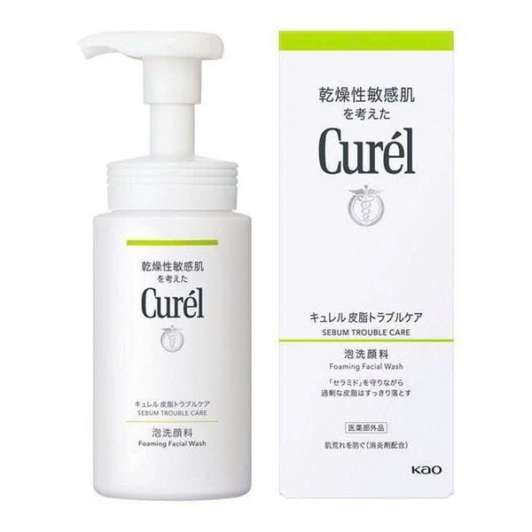 Sữa rửa mặt tạo bọt Curel Sebum Trouble Care 150ml 4901301264336